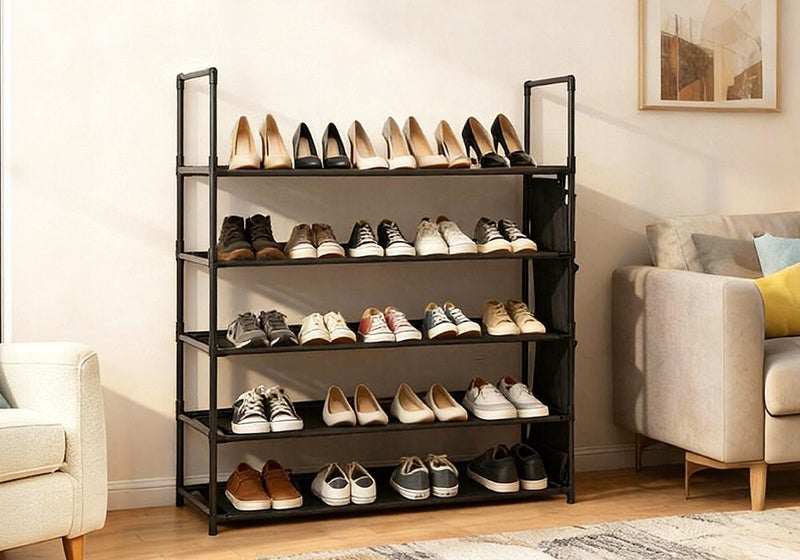 5 Tier Stackable Shoe Rack Storage Cabinet Organiser Shelf Carousel 1