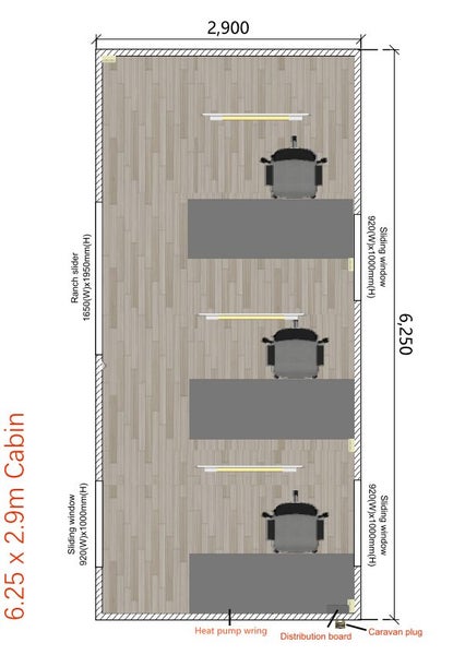 READY TO GO 6.25m x 2.9m Office Cabin (Second Hand) --18sqm Carousel 8