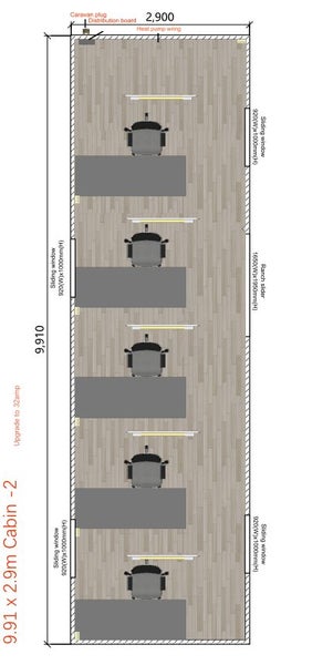 *READY TO GO* 9.91m x 2.9m Office Cabin 2 (Second Hand) --28sqm Carousel 6