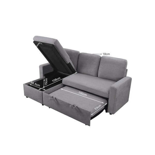 3 Seater Sofa Bed with Storage Carousel 16
