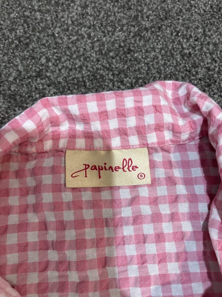 Papinelle Pink Gingham PJ Set Carousel 4