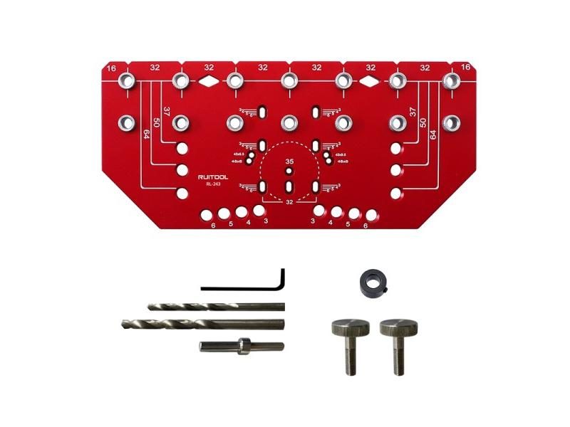 Aluminum Alloy Two-in-One Shelf Pin Hinge Jig For Cabinet Shelf Carousel 1