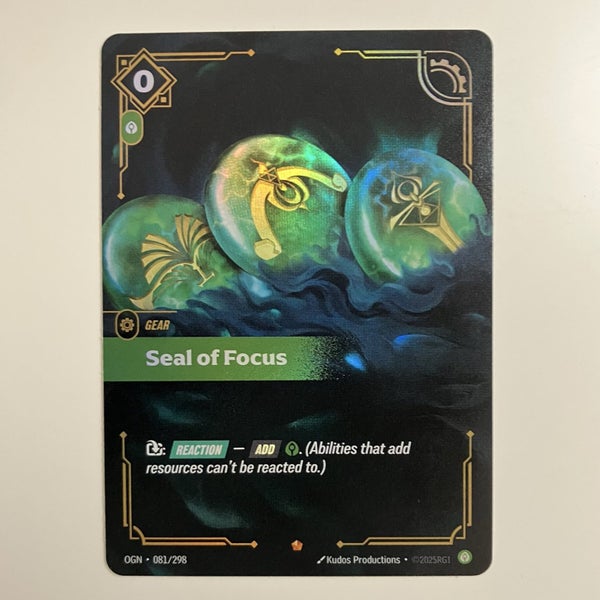Riftbound Seal of Focus 081/298 Carousel 1
