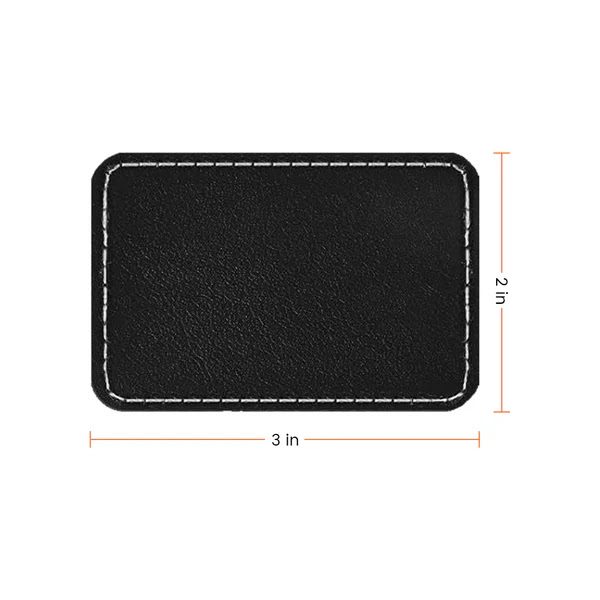 AlgoLaser Rectangular PU Patch Black Engraves to Silver (10 pcs) Carousel 2