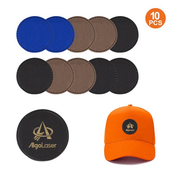 AlgoLaser Circular PU Patch Black Engraves to Gold (10 Pcs) Carousel 1