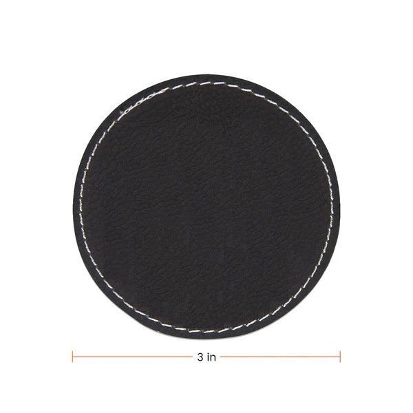 AlgoLaser Circular PU Patch Black Engraves to Gold (10 Pcs) Carousel 2