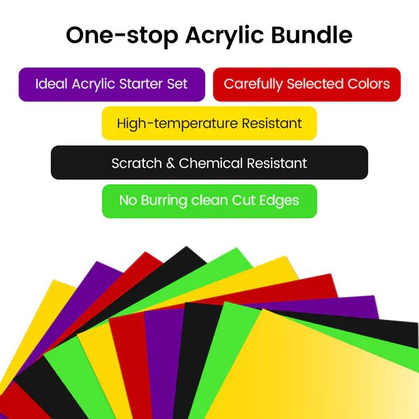 AlgoLaser 3mm Green Colorful Acrylic sheets (3pcs) Carousel 5