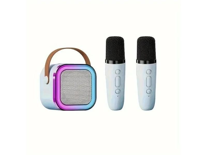 Wireless Karaoke Machine With 2 Microphones And RGB Lights For Party Carousel 1