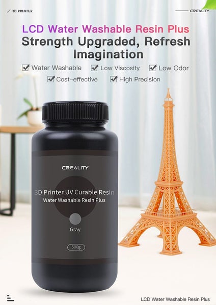 Creality LCD Water Washable Plus Resin 500g - Grey Carousel 2