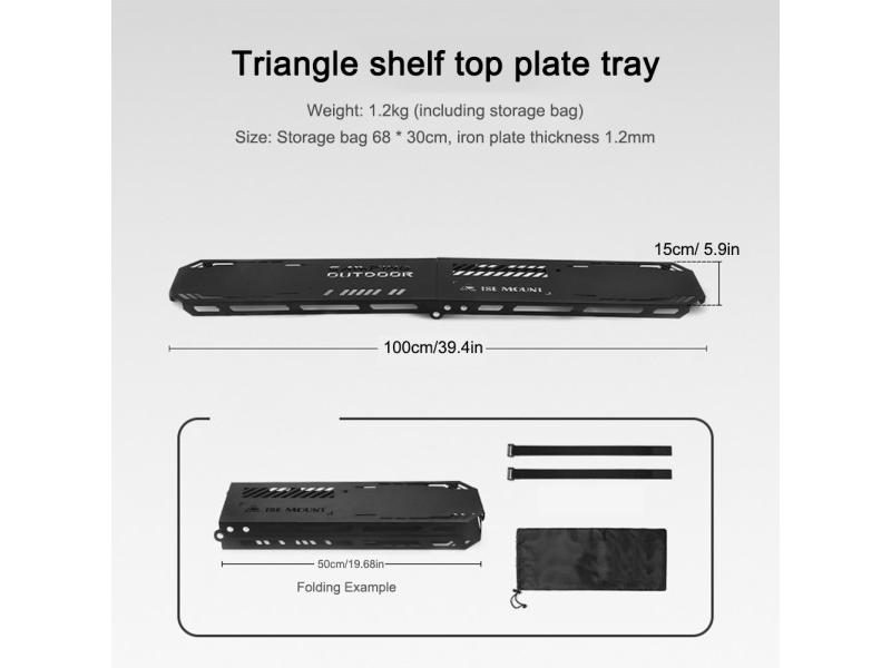 High Strength Foldable Camping Tripod Top Plate With Hanging Hole Carousel 1