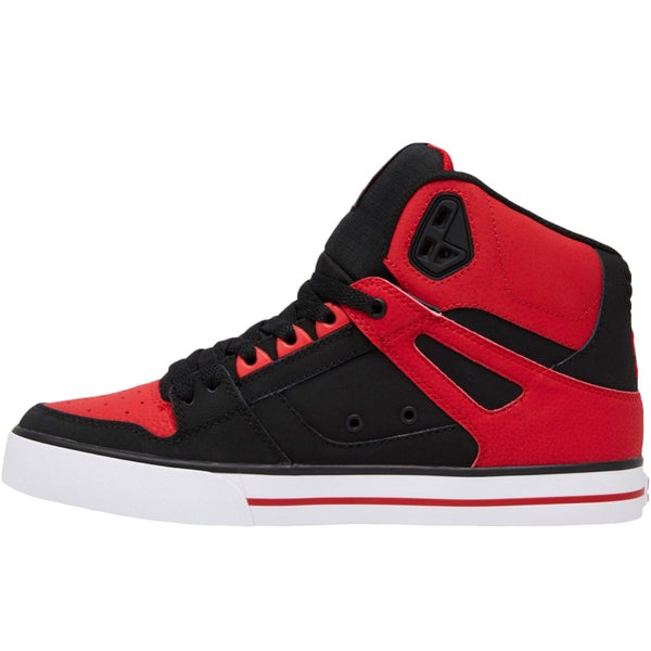 DC Shoes Mens Pure High Leather High Top Trainers - Fiery Red Carousel 2