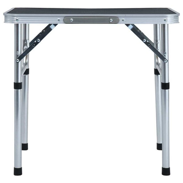 vidaXL Folding Camping Table Grey Aluminium 60x45 cm Carousel 2