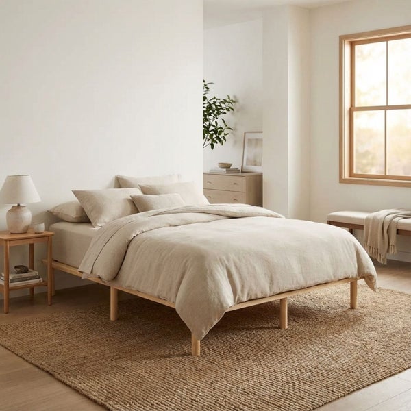 King Wooden Bed Base Carousel 1