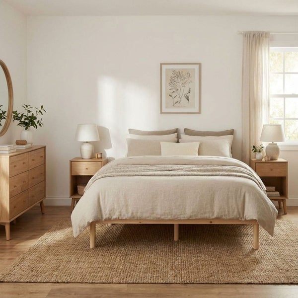 King Wooden Bed Base Carousel 2