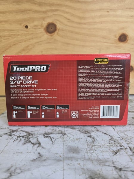 *Sealed* ToolPro 20 Piece 3/8" Drive Impact Socket Set Carousel 2