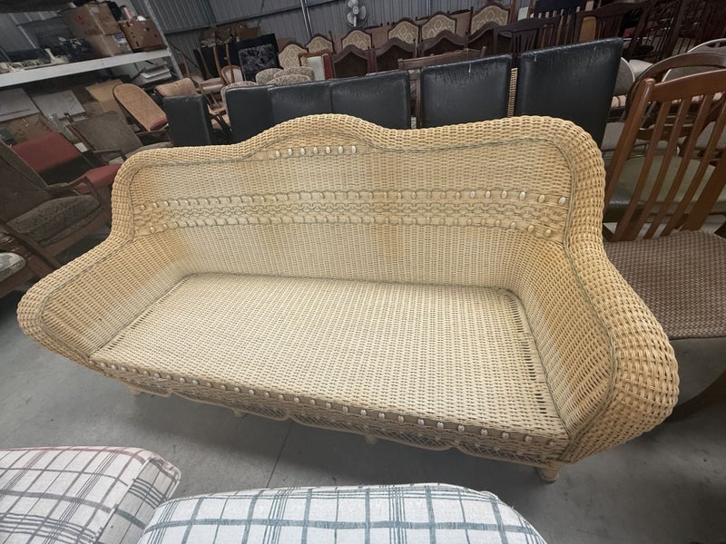 Cane 3 Seater Sofa & Coffee Table Carousel 6