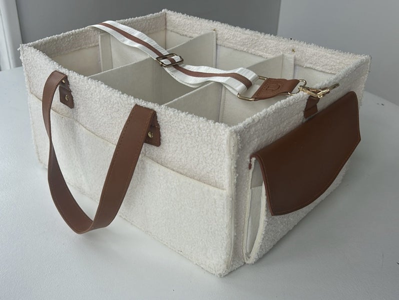 BUNNIE CADDIE NAPPY ORGANISER | BOUCLE / TEDDY CREAM Carousel 2