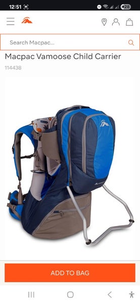 Macpac Vamoose child carrier Carousel 5