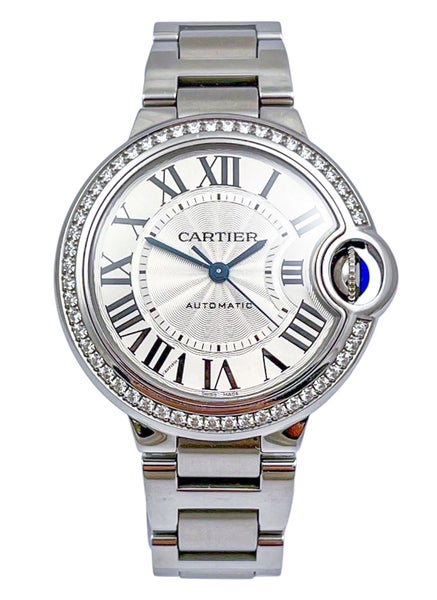 Cartier Ballon Bleu De Cartier DIAMOND Automatic Steel Ladies Wristwatch 3489 Carousel 2