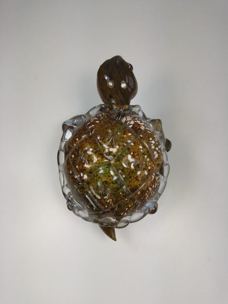 Hand Blown Glass Turtle Ornament with Dichroic Eyes - $1 Reserve Charity Auction Carousel 9