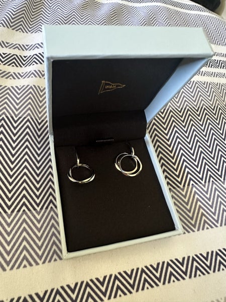 Walker and Hall - Sterling Silver Mini Entwined Hook Earrings Carousel 1