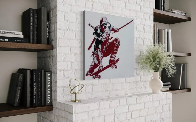 Framed $1 RESERVE 1 Panel Canvas Art Print - Shredpool Carousel 2