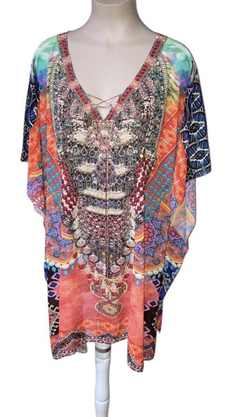 CZARINA • LUXE JEWELS CRYSTALS NECKTIE KAFTAN • OSFA Carousel 1