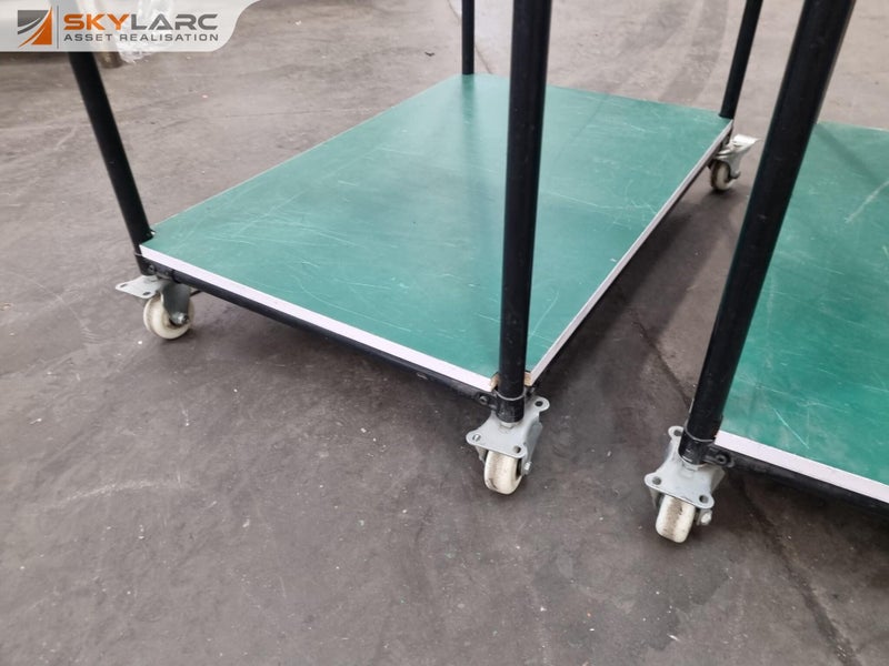 2x Mobile Shelf Trollies Carousel 2