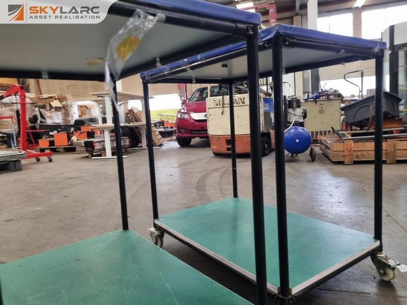 2x Mobile Shelf Trollies Carousel 5