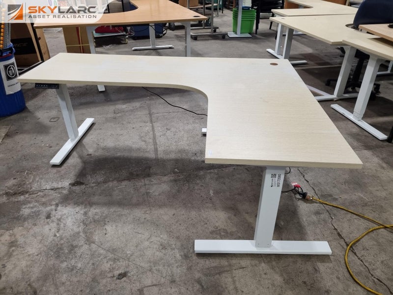 Adjustable Height Office Corner Desk Carousel 1