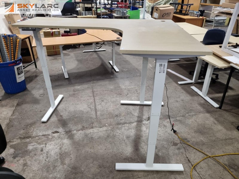 Adjustable Height Office Corner Desk Carousel 16