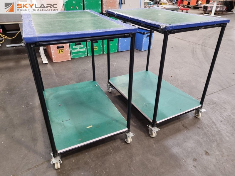 2x Mobile Shelf Trollies Carousel 1