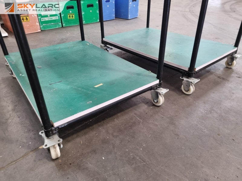 2x Mobile Shelf Trollies Carousel 2