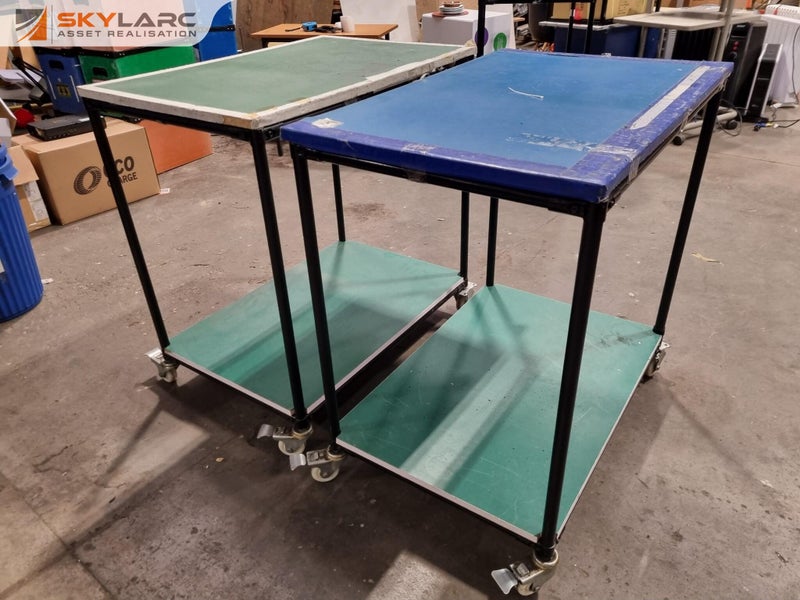 2x Mobile Shelf Trollies Carousel 1