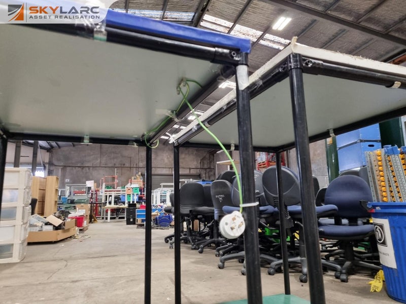 2x Mobile Shelf Trollies Carousel 8