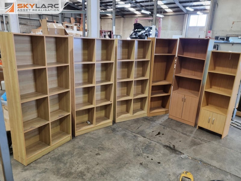 6x Assorted MDF Shelving & Cabinets Carousel 1