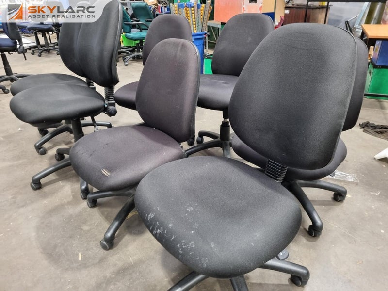 7x Office Gas-Lift Mobile Desk Chairs Carousel 2