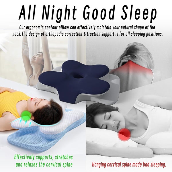 Cervical Pillow for Neck and Shoulder Ergonomic Contour Memory Foam Pillows Carousel 2