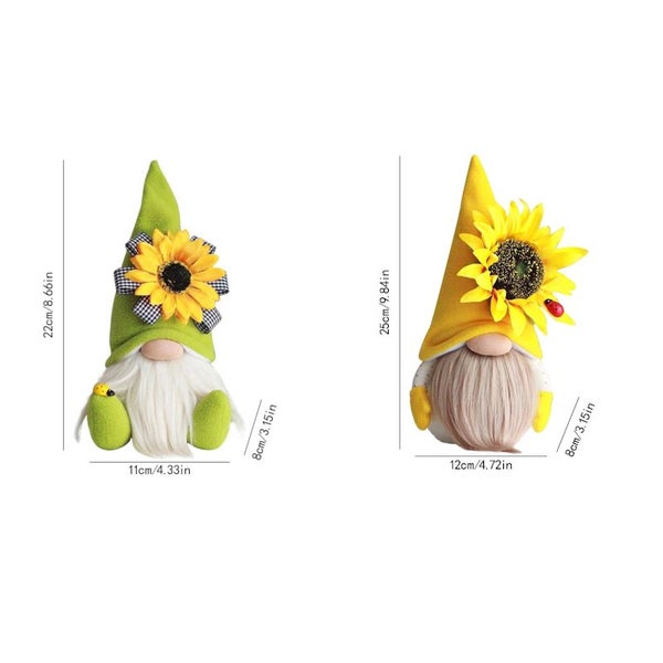 Hod Health & Home Bee Gnome Spring Sunflower Doll Decor Handmade Bumble Plush Fa Carousel 2