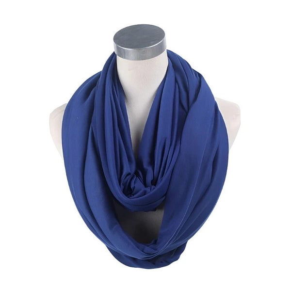 Hod Health & Home Soft Lightweight Infinity Scarf Solid Colours Jersey Knit Loop Carousel 6