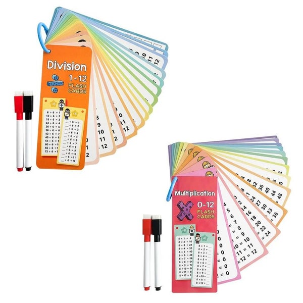 Hod Health & Home 0-12 Times Table Cards Multiplication Charts Self Check Math L Carousel 3