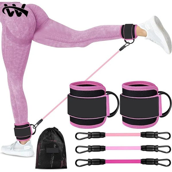 Hod Health & Home Resistance Bands Set With Ankle Straps For Fitness Gym Equipme Carousel 7