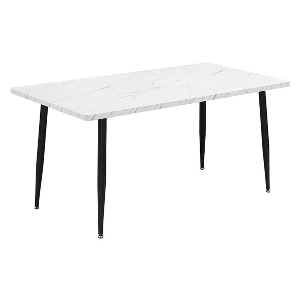 Levede Steel Dining Table 4-6 Seater 150Cm White Carousel 1