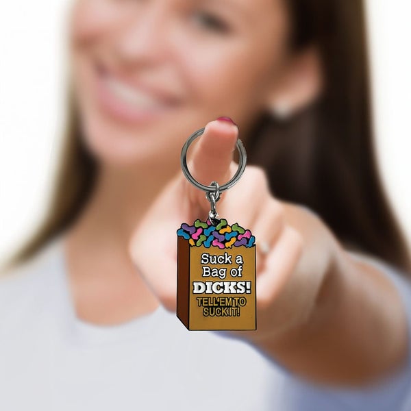 Super Fun Key Chain - Suck A Bag Novelty Keychain Carousel 2