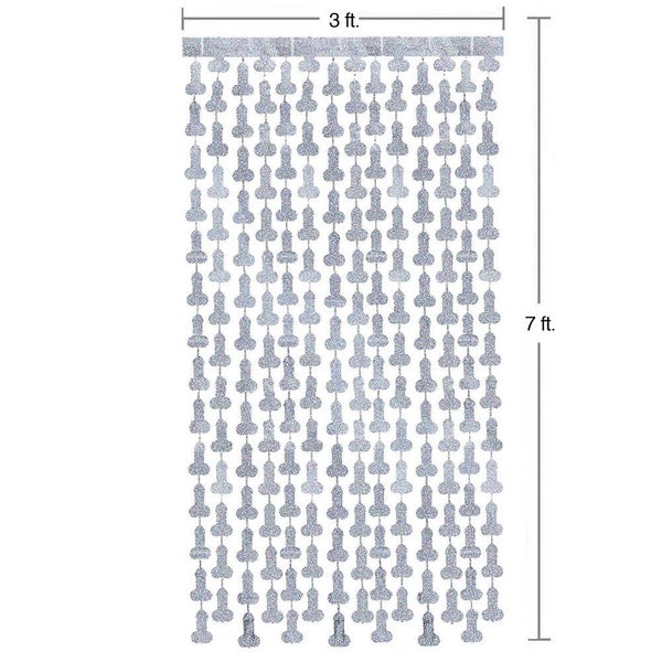 Little Genie Glitterati - Penis Party Disco Metallic Curtains Doorway Decoration Carousel 2