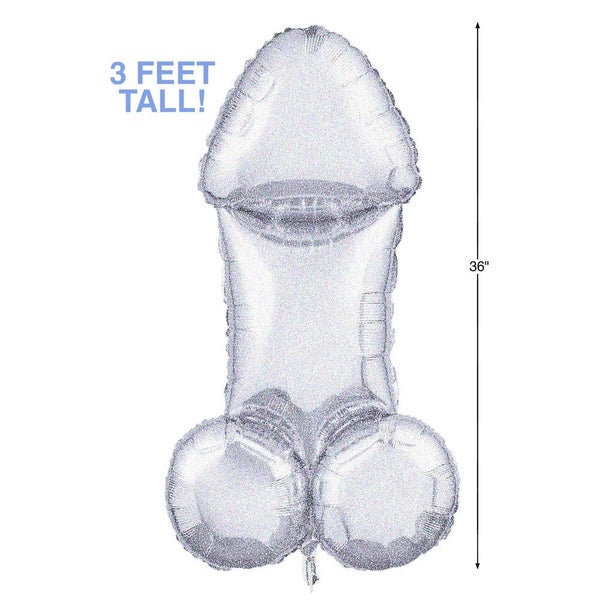 Little Genie Glitterati Disco Party Giant Penis Mylar Balloon Hens Novelty 90 Cm Carousel 2
