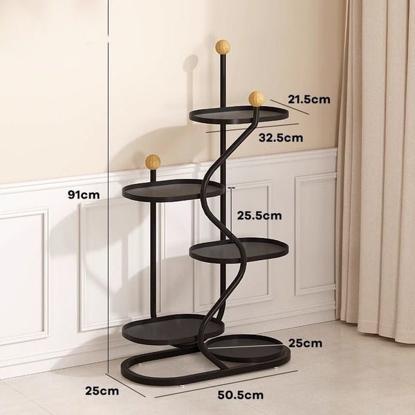 Flower Rack Living Room Floor Standing Storage Carousel 2