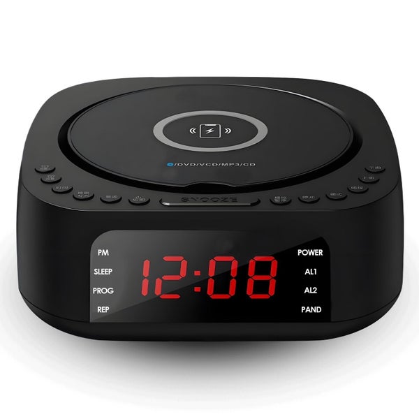 CD Player Alarm Clock ,CD/MP3,Bluetooth,FM Radio with Speakers Carousel 1