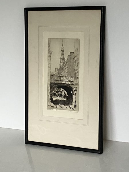 Peter Graham (1838-1921) RA, RSA - St. Bride’s Church Spire, London, etching Carousel 1