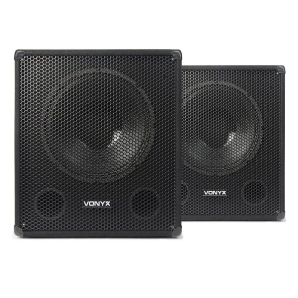 Pair of Active Subwoofers 18" 1000Watts Each Carousel 1